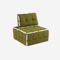 Wrought Studio™ Fryderyk 29.92" Upholstered Sofa Velvet in Green | 29.92 H x 29.92 W x 29.92 D in | Wayfair 61B70DFC09FC4880B8B98C6A9E00C0B8