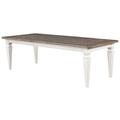 Alleyne Rectangular Dining Table Wood in Brown/White Laurel Foundry Modern Farmhouse® | 30.5 H x 76 W x 44 D in | Wayfair