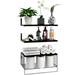 17 Stories Frohwald 3 Piece Floating Shelf Wood/Metal in Black | 5.5 H x 16.5 W x 8.5 D in | Wayfair F4346580594C41CD8786E55207217C78