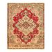 Red 23 x 19 x 0.25 in Area Rug - Isabelline Shideh Oriental Handmade Rectangle 1'11" x 1'7" Area Rug in/Beige Wool | Wayfair