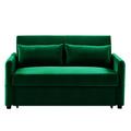 Mercer41 PhallynPhallyn 57.17" Velvet Sleeper Modern Sofa Living Room Couch Living Room Sofa Comfy Couch Velvet in Green | Wayfair