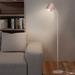 Latitude Run® Sidharth Modern minimalist style LED Traditional Floor Lamp Metal in Pink | 58.3 H x 9.8 W x 18.5 D in | Wayfair