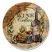 East Urban Home Wine Cellar II 4-Pack Round Absorbent Stone Coasters Stoneware, Glass in Black/Brown | 0.31 H x 4 W x 4 D in | Wayfair