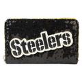 Loungefly Pittsburgh Steelers Sequin Zip-Around Wallet