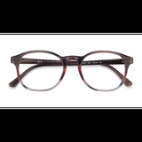 Unisex s round Striped Brown Red Acetate Prescription eyeglasses - Eyebuydirect s Ray-Ban RB5417