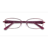 Female s rectangle Matte Purple Metal Prescription eyeglasses - Eyebuydirect s Vogue Eyewear VO3845B