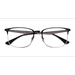 Unisex s square Matte Black Silver Metal Prescription eyeglasses - Eyebuydirect s Ray-Ban RB6421