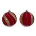 Vickerman 732601 - 4" Red Pearl Sequin Ball Christmas Tree Ornament (6 Pack) (N231003D)