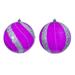 Vickerman 733110 - 6" Hot Pink Pearl Sequin Ball Christmas Tree Ornament (4 Pack) (N231259D)