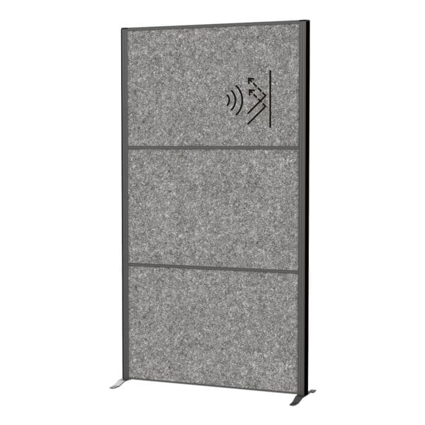 MAUL Stellwand »MAULconnecto Uplight« 3 Akustikpanels dunkelgrau mit Standfuß grau, 100x182x35 cm
