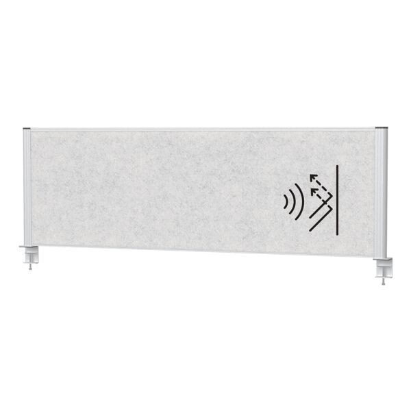 MAUL Tisch-Trennwand »MAULconnecto« 160 x 50 cm hellgrau silber, 160x51.5x7 cm Image