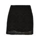 Jerseyrock URBAN CLASSICS "Damen Ladies Crochet Lace Mini Skirt" Gr. 5XL, schwarz (black) Damen Röcke