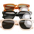 Sonnenbrille URBAN CLASSICS "Urban Classics Unisex Sunglasses Chicago 3-Pack" Gr. one size, bunt (black, brown, lightbeige) Damen Brillen Accessoires