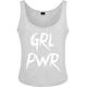 Kurzarmshirt MISTERTEE "Damen Ladies GRL PWR Tank" Gr. XL, grau (heathergrey) Herren Shirts T-Shirts