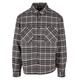 Langarmhemd URBAN CLASSICS "Herren Boxy Kane Check Shirt" Gr. 4XL, US-Größen, grau (grey, black) Herren Hemden Langarm