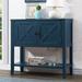 Farmhouse Wood Buffet Sideboard Console Table Bottom Shelf and 2-Door