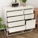 Effortlessly Chic Wooden Chest - 7 Drawers for Any Room Entryway Table