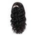 Jiyugala Human Hair Wig Black Wave Wig For Women With Headband African Rose Net And Silk Material Length Approx. 68cm Headband Wigs