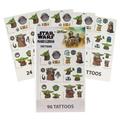 6 PACK Star Wars The Mandalorian 4 Sheet 96pc Tattoo Set