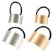 4pcs Rectangular Polished Alloy Hair Ties Elastic Hair Ring Fashion Ponytail Holders Hair Rope for Women Girls(Golden Silver Small Golden and Small Silver 1pc for Each Pattern)