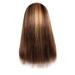 Jiyugala Human Hair Wig Straight Line Hair Human Women s Brown Wig Hair Straight Long With Pre Plucked Wigs Long Brazilian Hair Wigs Headband Wigs