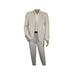 Men Seersucker Suit By Adolfo Stripe Casual Dressy Summer Suit 2 Button C624 Tan