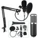 Microphone Isolation Shield Sound Absorbing Popfilter 7pcs BM-800 Condenser Microphone for PC Professional Podcast Microphone Set Youtube Equipment for Recording