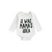 Bagilaanoe Baby Girl Boy Rompers Newborn Letters Print LongSleeve Bodysuit 3M 6M 9M 12M Infant Fall One Piece Jumpsuit