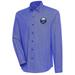 Men's Antigua Royal Buffalo Sabres Compression Tri-Blend Button-Down Shirt