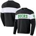 Men's Darius Rucker Collection by Fanatics Black/White Oregon Ducks Colorblocked Pullover Sweatshirt