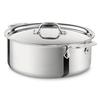 All-Clad D3™ Compact Stainless Steel Stock Pot w/ Lid Aluminum in Gray | 5.7 H x 14.3 W in | Wayfair 011644502508