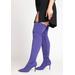 Wide Width Women's Sydney Neoprene Over The Knee Boot by ELOQUII in Purple (Size 7 W)
