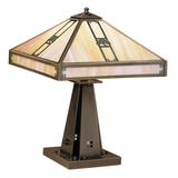 Arroyo Craftsman Pasadena 21 Inch Table Lamp - PTL-16E-GW-BK