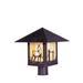 Arroyo Craftsman Timber Ridge 12 Inch Tall 1 Light Outdoor Post Lamp - TRP-12AR-F-BZ