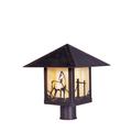 Arroyo Craftsman Timber Ridge 12 Inch Tall 1 Light Outdoor Post Lamp - TRP-12DR-CR-MB