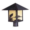 Arroyo Craftsman Timber Ridge 10 Inch Tall 1 Light Outdoor Post Lamp - TRP-9HS-GW-S