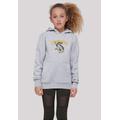 Kapuzenpullover F4NT4STIC "Harry Potter Hufflepuff Sport Emblem" Gr. 122/128, grau (heather grey) Mädchen Pullover