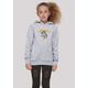 Kapuzenpullover F4NT4STIC "Harry Potter Hufflepuff Sport Emblem" Gr. 122/128, grau (heather grey) Mädchen Pullover