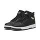 Sneaker PUMA "REBOUND V6 MID WTR JR" Gr. 37,5, schwarz-weiß (puma black, puma white) Kinder Schuhe