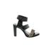 M4D3 Heels: Black Shoes - Women's Size 9 - Open Toe