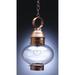 Northeast Lantern Onion 17 Inch Tall 1 Light Outdoor Hanging Lantern - 2042-AC-MED-CSG