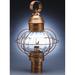 Northeast Lantern Onion 20 Inch Tall 3 Light Outdoor Post Lamp - 2543-AB-LT3-CSG