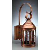 Northeast Lantern Heal 16 Inch Tall Outdoor Wall Light - 3317-DB-MED-CLR