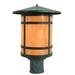 Arroyo Craftsman Berkeley 12 Inch Tall 1 Light Outdoor Post Lamp - BP-11L-OF-BK