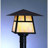 Arroyo Craftsman Carmel 9 Inch Tall 1 Light Outdoor Post Lamp - CP-12B-F-MB