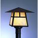 Arroyo Craftsman Carmel 9 Inch Tall 1 Light Outdoor Post Lamp - CP-12B-RM-RC