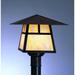 Arroyo Craftsman Carmel 9 Inch Tall 1 Light Outdoor Post Lamp - CP-12D-F-MB
