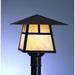 Arroyo Craftsman Carmel 9 Inch Tall 1 Light Outdoor Post Lamp - CP-12E-GW-BK