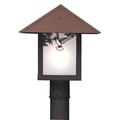 Arroyo Craftsman Evergreen 12 Inch Tall 1 Light Outdoor Post Lamp - EP-12A-GW-BZ