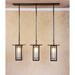 Arroyo Craftsman Franklin 37 Inch 3 Light Linear Suspension Light - FICH-9L-3-M-BK